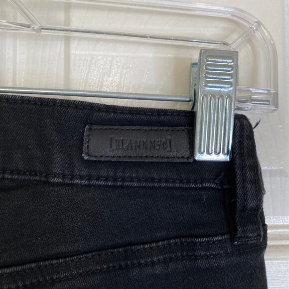 BLANK NYC The Rivington Black High-Rise Zippered Leg Jeans Tuxedo Stripe Size 25 - Picture 10 of 12